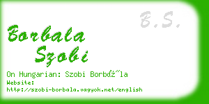 borbala szobi business card